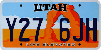 UT license plate Y276JH