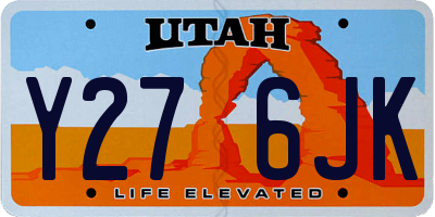 UT license plate Y276JK