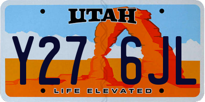 UT license plate Y276JL