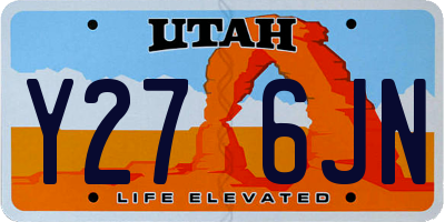 UT license plate Y276JN