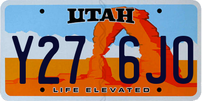 UT license plate Y276JO