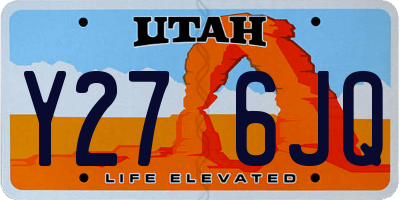 UT license plate Y276JQ