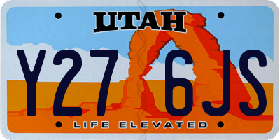 UT license plate Y276JS