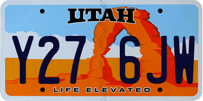UT license plate Y276JW