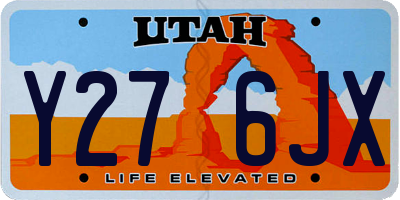 UT license plate Y276JX