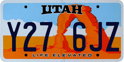UT license plate Y276JZ