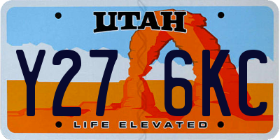 UT license plate Y276KC