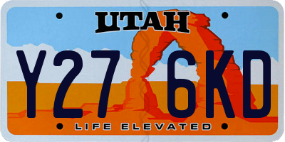 UT license plate Y276KD