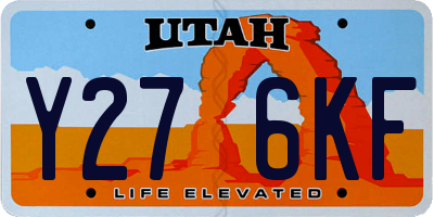 UT license plate Y276KF