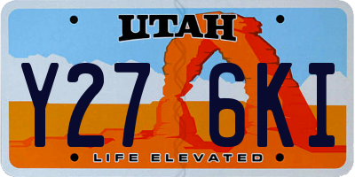 UT license plate Y276KI