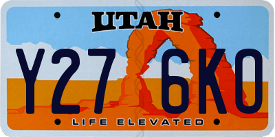 UT license plate Y276KO