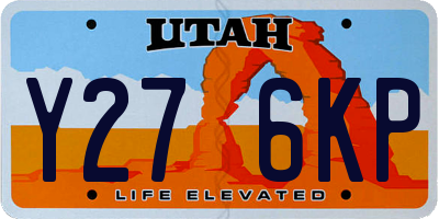 UT license plate Y276KP