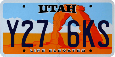 UT license plate Y276KS