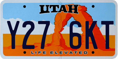 UT license plate Y276KT
