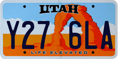 UT license plate Y276LA
