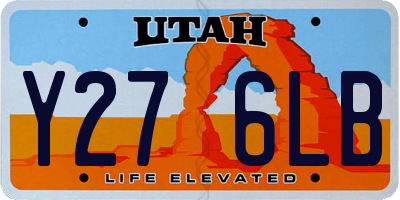 UT license plate Y276LB