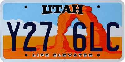 UT license plate Y276LC