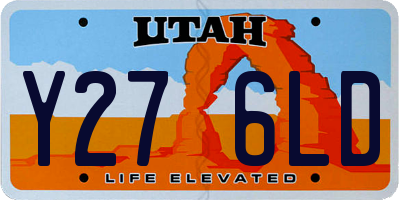 UT license plate Y276LD