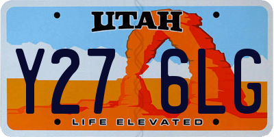 UT license plate Y276LG