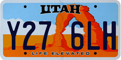 UT license plate Y276LH