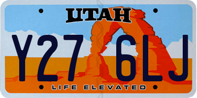 UT license plate Y276LJ