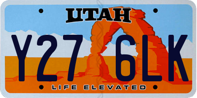 UT license plate Y276LK