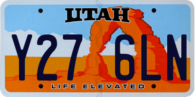 UT license plate Y276LN