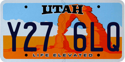 UT license plate Y276LQ