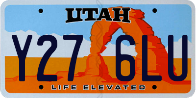 UT license plate Y276LU