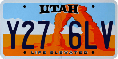 UT license plate Y276LV
