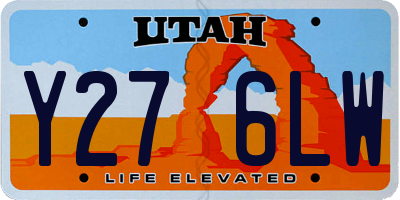 UT license plate Y276LW