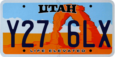 UT license plate Y276LX
