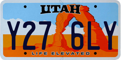 UT license plate Y276LY