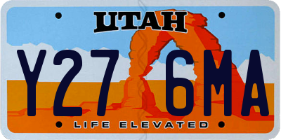 UT license plate Y276MA
