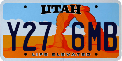 UT license plate Y276MB