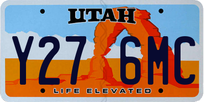 UT license plate Y276MC