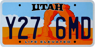 UT license plate Y276MD