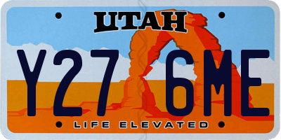 UT license plate Y276ME