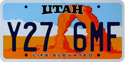 UT license plate Y276MF