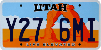 UT license plate Y276MI