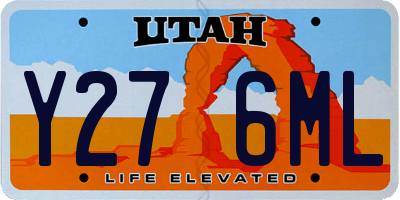 UT license plate Y276ML
