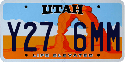 UT license plate Y276MM