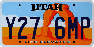 UT license plate Y276MP