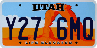 UT license plate Y276MQ