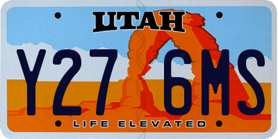 UT license plate Y276MS