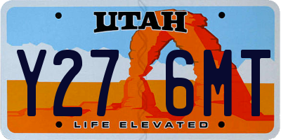 UT license plate Y276MT