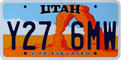 UT license plate Y276MW
