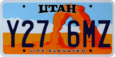 UT license plate Y276MZ