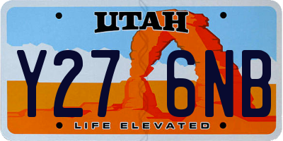 UT license plate Y276NB