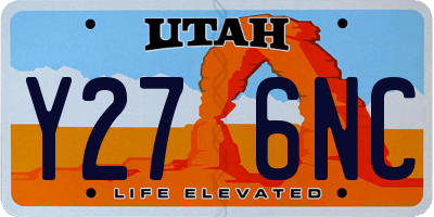 UT license plate Y276NC